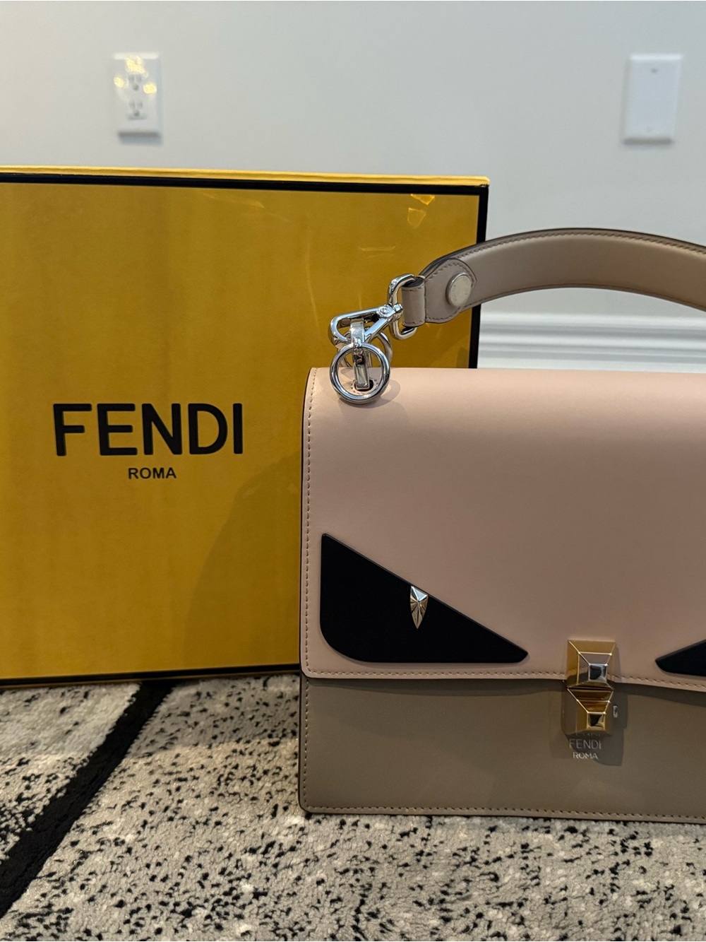 Fendi Kan I Bag in Dove Soap Multicolor